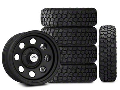17x9 Mammoth 8 Steel & 33in Ironman Mud-Terrain All Country Tire Package; Set of 5 (18-25 Jeep Wrangler JL)