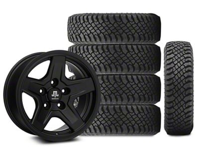 17x9 Mammoth Boulder & 33in Atturo All-Terrain Trail Blade X/T Tire Package; Set of 5 (18-25 Jeep Wrangler JL)
