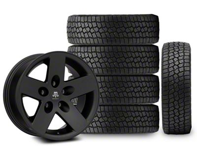17x9 Mammoth Moab & 33in Milestar All-Terrain Patagonia AT/R Tire Package; Set of 5 (18-25 Jeep Wrangler JL)