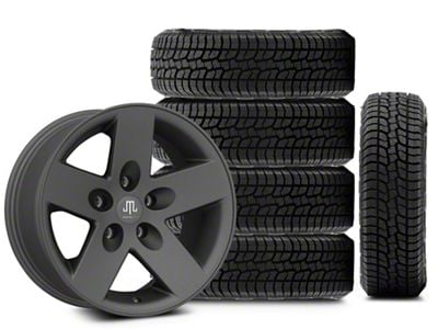 17x9 Mammoth Moab & 32in West Lake All-Terrain SL369 Tire Package; Set of 5 (18-25 Jeep Wrangler JL)