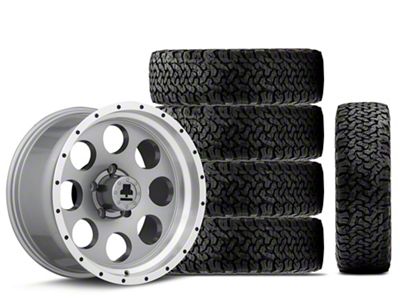 17x9 Mammoth 8 Beadlock & 35in BF Goodrich All-Terrain T/A KO Tire Package; Set of 5 (18-25 Jeep Wrangler JL)