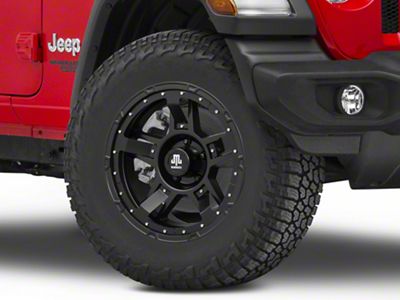 Mammoth Cliff Hanger Matte Black Wheel; 18x9; -6mm Offset (18-26 Jeep Wrangler JL)