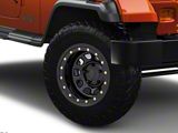 Mammoth D-Window Simulated Beadlock Gloss Black Wheel; 15x8; -19mm Offset (87-95 Jeep Wrangler YJ)