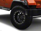 Mammoth D-Window Simulated Beadlock Matte Black Wheel; 15x10; -44mm Offset (87-95 Jeep Wrangler YJ)