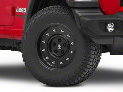 Mammoth General Matte Black Wheel; 17x9; -6mm Offset (18-25 Jeep Wrangler JL)