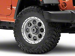 Mammoth 8 Aluminum Simulated Beadlock Anthracite Wheel; 17x9; -6mm Offset (07-18 Jeep Wrangler JK)