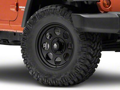 Mammoth 8 Aluminum Matte Black Wheel; 17x9; -6mm Offset (07-18 Jeep Wrangler JK)