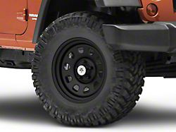 Mammoth D Window Matte Black Steel Wheel; 17x9; -6mm Offset (07-18 Jeep Wrangler JK)