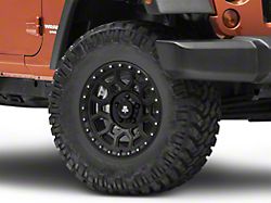 Mammoth Hunter Satin Black Wheel; 17x9; -6mm Offset (07-18 Jeep Wrangler JK)