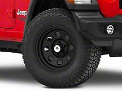 Mammoth 8 Steel Matte Black Wheel; 17x9; -6mm Offset (18-25 Jeep Wrangler JL)