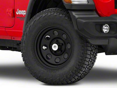 Mammoth 8 Steel Matte Black Wheel; 17x9; -6mm Offset (18-25 Jeep Wrangler JL)