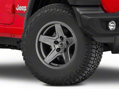 Mammoth Boulder Charcoal Wheel; 17x9; -6mm Offset (18-25 Jeep Wrangler JL)