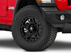 Mammoth Cliff Hanger Matte Black Wheel; 17x9; -6mm Offset (18-25 Jeep Wrangler JL)