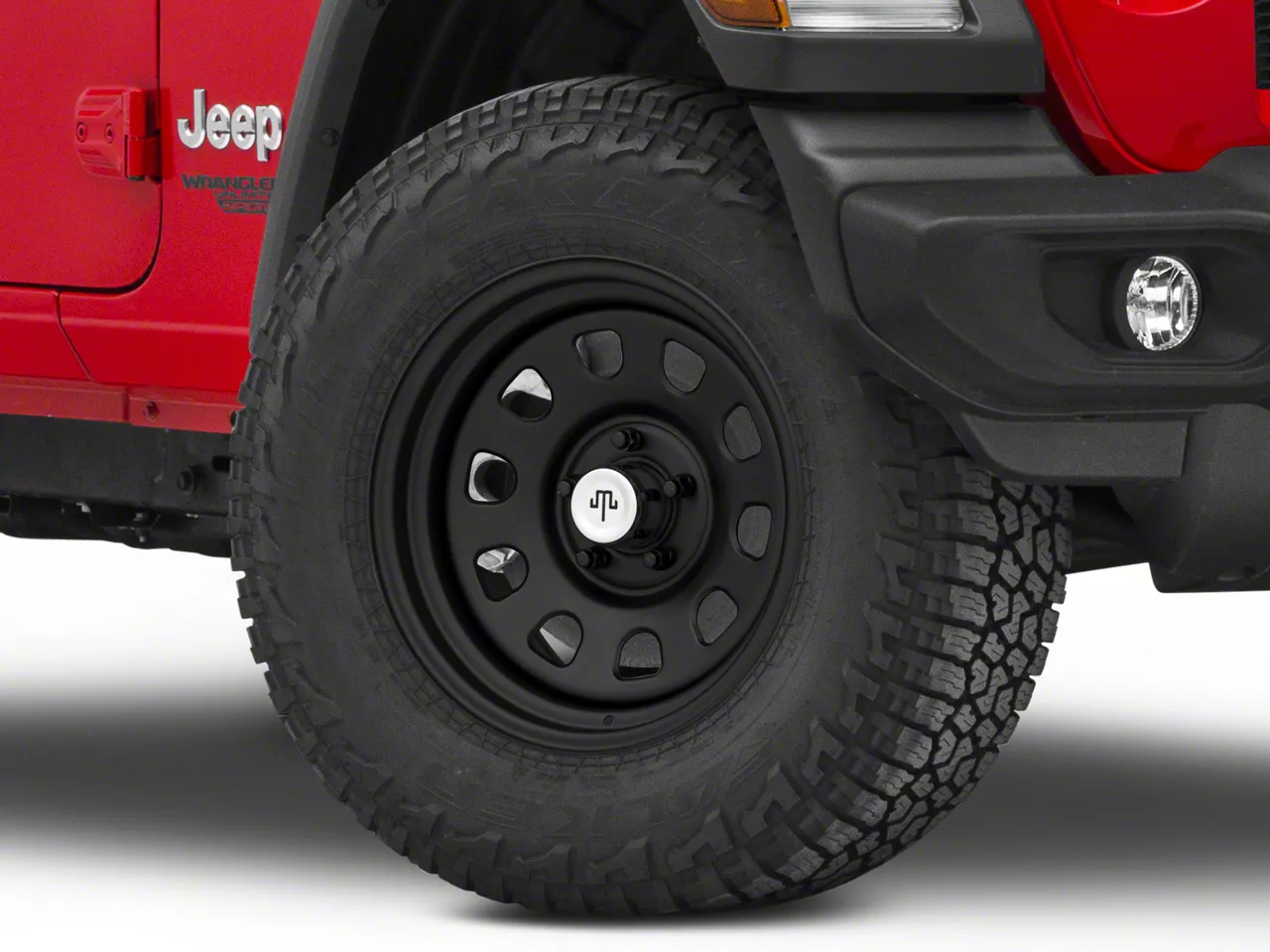 KMC Jeep Wrangler Tank Beadlock Satin Black Wheel; 17x9