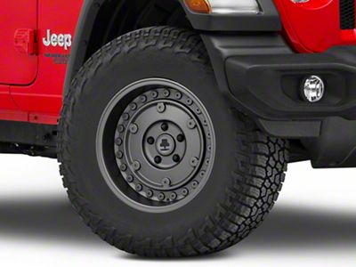 Mammoth Militant Charcoal Wheel; 17x9.5; -12mm Offset (18-25 Jeep Wrangler JL)