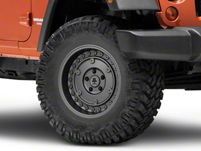 Mammoth Militant Charcoal Wheel; 17x9.5; -12mm Offset (07-18 Jeep Wrangler JK)