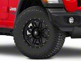 Mammoth Split 8 Simulated Beadlock Matte Black Wheel; 17x8; -6mm Offset (18-25 Jeep Wrangler JL)