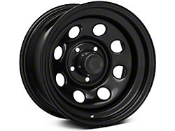 Mammoth 8 Black Steel Wheel; 15x8; -19mm Offset (87-95 Jeep Wrangler YJ)