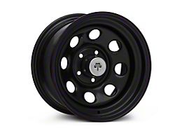 Mammoth 8 Black Wagon Wheel Edition Steel Wheel; 15x8; -19mm Offset (87-95 Jeep Wrangler YJ)