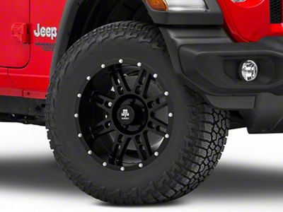Mammoth Vader Simulated Beadlock Matte Black Wheel; 18x9; -6mm Offset (18-25 Jeep Wrangler JL)