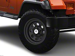Mammoth 8 Steel Matte Black Wheel; 15x8; -19mm Offset (87-95 Jeep Wrangler YJ)