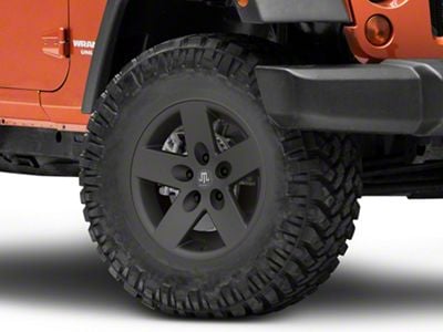 Mammoth Moab Charcoal Wheel; 17x9; -6mm Offset (07-18 Jeep Wrangler JK)