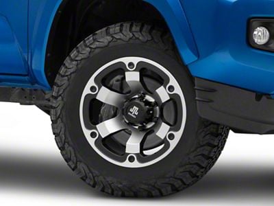 Mammoth Rogue Matte Black Machined 6-Lug Wheel; 17x8.5; 0mm Offset (16-23 Tacoma)