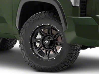Mammoth Split 8 Beadlock Matte Black 6-Lug Wheel; 18x9; 12mm Offset (22-26 Tundra)
