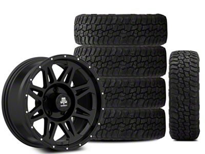 Mammoth 17x8 Mammoth Split 8 & 33in Milestar All-Terrain Patagonia AT/R Tire Package; Set of 5 (18-26 Jeep Wrangler JL)