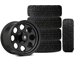 Mammoth 17x9 Mammoth 8 Aluminum & 35in Mickey Thompson All-Terrain Baja Boss A/T Tire Package; Set of 5 (07-18 Jeep Wrangler JK)