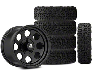 Mammoth 17x9 Mammoth 8 Aluminum & 35in Mickey Thompson All-Terrain Baja Boss A/T Tire Package; Set of 5 (07-18 Jeep Wrangler JK)