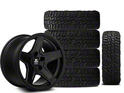 Mammoth 17x9 Mammoth Boulder & 35in Mickey Thompson All-Terrain Baja Boss A/T Tire Package; Set of 5 (18-26 Jeep Wrangler JL)