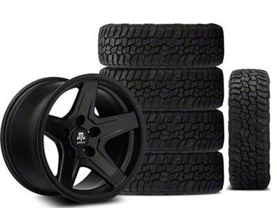 Mammoth 17x9 Mammoth Boulder & 35in Mickey Thompson All-Terrain Baja Boss A/T Tire Package; Set of 5 (18-26 Jeep Wrangler JL)
