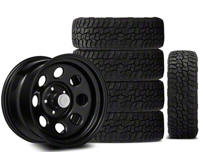 Mammoth 17x9 Mammoth 8 & 33in Milestar All-Terrain Patagonia AT/R Tire Package; Set of 5 (07-18 Jeep Wrangler JK)