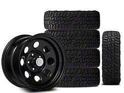 Mammoth 17x9 Mammoth 8 & 33in Milestar All-Terrain Patagonia AT/R Tire Package; Set of 5 (07-18 Jeep Wrangler JK)