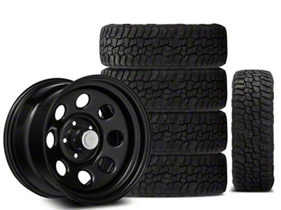 Mammoth 17x9 Mammoth 8 & 33in Milestar All-Terrain Patagonia AT/R Tire Package; Set of 5 (07-18 Jeep Wrangler JK)