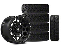 Mammoth 17x9 Mammoth Hunter & 35in Kenda All-Terrain KLEVER R/T KR601 Tire Package; Set of 5 (07-18 Jeep Wrangler JK)