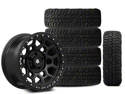 Mammoth 17x9 Mammoth Hunter & 35in Kenda All-Terrain KLEVER R/T KR601 Tire Package; Set of 5 (07-18 Jeep Wrangler JK)