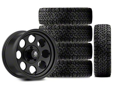 17x9 Mammoth 8 Aluminum Wheel & 33in BF Goodrich All-Terrain T/A KO Tire Package; Set of 5 (18-25 Jeep Wrangler JL)