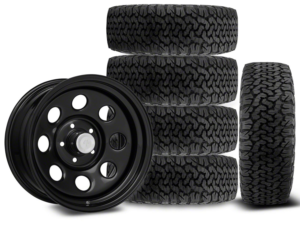 Mammoth Jeep Wrangler D Window Black Steel - 17x9 Wheel Mammoth Jeep Wrangler D Window Black Steel - 17x9 Wheel