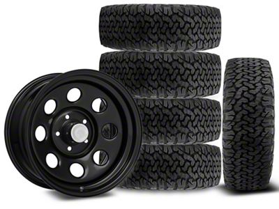 17x9 Mammoth 8 Wheel & 34in BF Goodrich All-Terrain T/A KO Tire Package; Set of 5 (07-18 Jeep Wrangler JK)