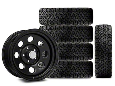 17x9 Mammoth 8 Wheel & 33in BF Goodrich All-Terrain T/A KO Tire Package; Set of 5 (07-18 Jeep Wrangler JK)