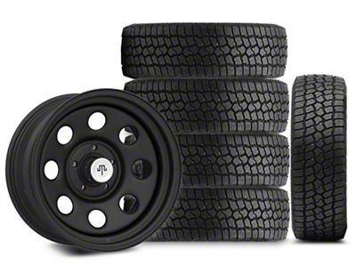 17x9 Mammoth 8 Steel Wheel & 33in Milestar All-Terrain Patagonia AT/R Tire Package; Set of 5 (18-25 Jeep Wrangler JL)