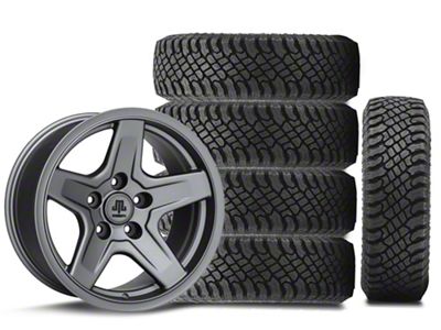 17x9 Mammoth Boulder Wheel & 35in Atturo All-Terrain Trail Blade X/T Tire Package; Set of 5 (18-25 Jeep Wrangler JL)