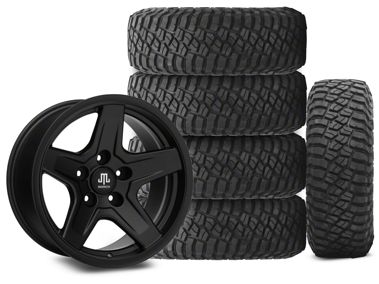 XD Jeep Wrangler Rockstar II Matte Black Wheel; 18x9; 0mm