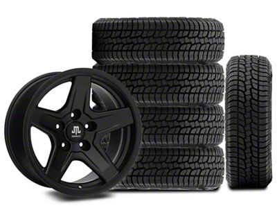 17x9 Mammoth Boulder Wheel & 32in West Lake All-Terrain SL369 Tire Package; Set of 5 (18-25 Jeep Wrangler JL)