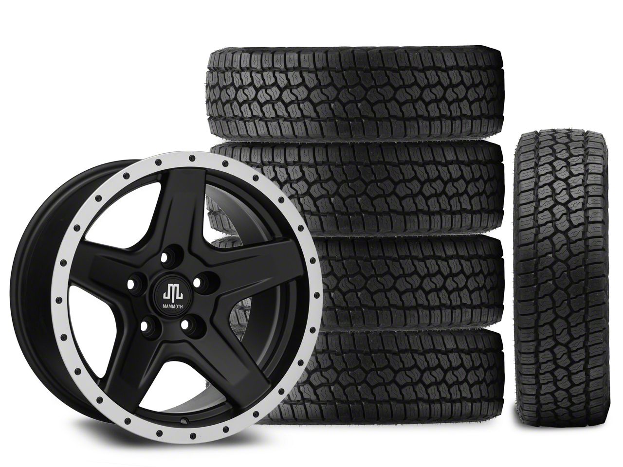 Mammoth Jeep Wrangler Boulder Charcoal - 17x9 Wheel - and BF