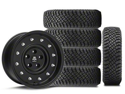 17x9 Mammoth General Wheel & 35in Atturo All-Terrain Trail Blade X/T Tire Package; Set of 5 (18-25 Jeep Wrangler JL)