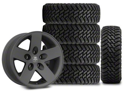17x9 Mammoth Moab Wheel & 35in Atturo Mud-Terrain Trail Blade M/T Tire Package; Set of 5 (18-25 Jeep Wrangler JL)