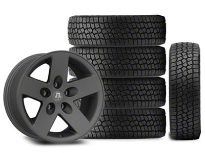 17x9 Mammoth Moab Wheel & 33in Milestar All-Terrain Patagonia AT/R Tire Package; Set of 5 (18-25 Jeep Wrangler JL)